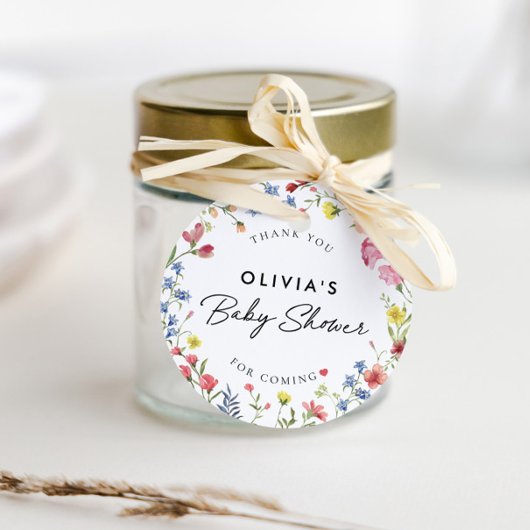 Boho farbenfrohe Wildblume Märchenhaus Kinderdusch Geschenkanhänger