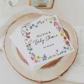 Boho farbenfrohe Wildblume Märchenhaus Kinderdusch Serviette