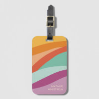 Boho farbenfroher Abstrakter Retro-Name