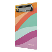 Boho farbenfroher Abstrakter Retro-Name Mini Klemmbrett (Gewinkelt2)