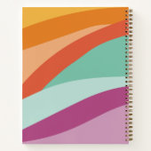 Boho farbenfroher Abstrakter Retro-Name Notizblock (Rückseite)