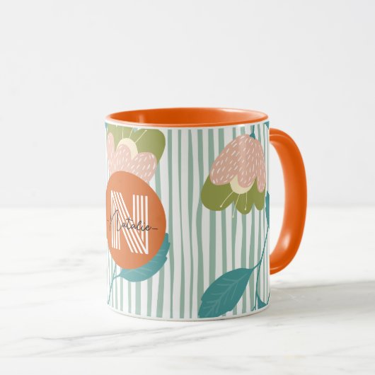 Boho farbig Personalisiertes Geschenk zum Geburtst Tasse (VorderseiteRechts)