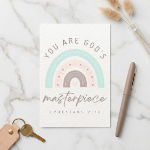 Boho-farbige Arch-Bibel-Verse Epheser Postkarte