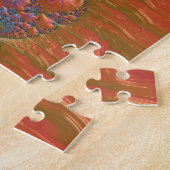 Boho-farbiger Gradienten-Spiral-Fraktal-Abstrakte Puzzle (Seite)