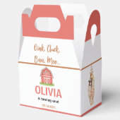 Boho Farm Animal 1st Birthday |Cute Rustic Barnyad Geschenkschachtel (Geöffnet)