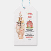 Boho Farm Animal 1st Birthday |Rustic Barnyard  Geschenkanhänger (Vorderseite)
