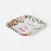 Boho Farm Niedlicher Tiere Babydusche Pappteller (Gewinkelt)