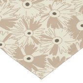 Boho Farmhouse Retro Daisy Pattern Earthy Neutral Kurzer Tischläufer (Ecke)