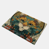 Boho Fatcat Katzenmutter Vater Home Flat Einweihun Fußmatte (Schrägansicht)