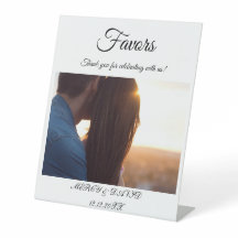 Boho Favor Foto Podest Schild