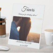 Boho Favor Photo Pedestal Sign Sockelschild (In Situ)