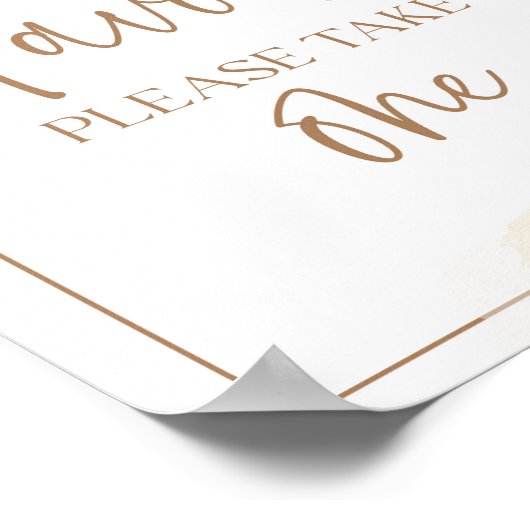 Boho favors Pampas Grass Modernes Tafelzeichen Poster (Ecke)