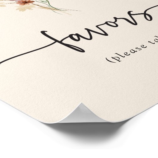 Boho Favors Poster (Ecke)