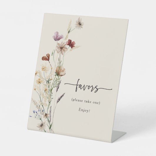 Boho Favors Sign Sockelschild (Vorderseite)