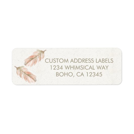 Boho Feather Address Labels (Vorne)