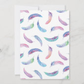 Boho Feather Birthday Einladung (Rückseite)