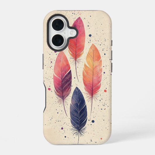 Boho Feather Dance Phone Case iPhone 16 Hülle (Rückseite)