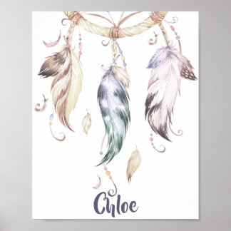 Boho Feather Dream Cattedrale S. Lorenzo Poster