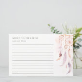 Boho Feather Dreamcatcher Wedding RSVP QR Code (Stehend Vorderseite)