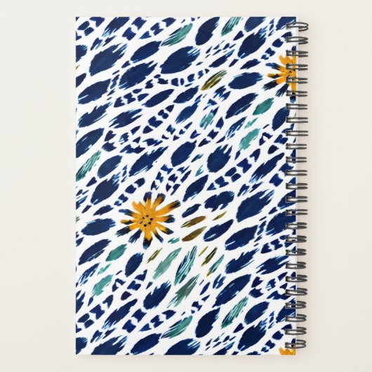 Boho Feather & Floral Muster Plane Planer (Rückseite)