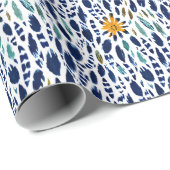 Boho Feather & Floral Pattern Geschenkpapier (Rolleneckpunkt)