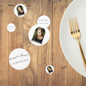 Boho Feather Frame Foto Abschluss Konfetti