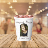 Boho Feather Frame Foto Graduation Party Pappbecher