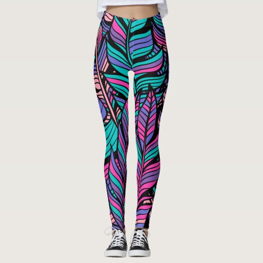 Boho Feather Leggings (Vorderseite)