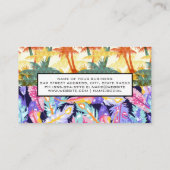 Boho Feather | Palm Geometric Visitenkarte (Rückseite)