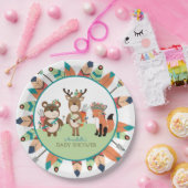 Boho Feather Paper Plate für Stammholztiere Pappteller (Party)