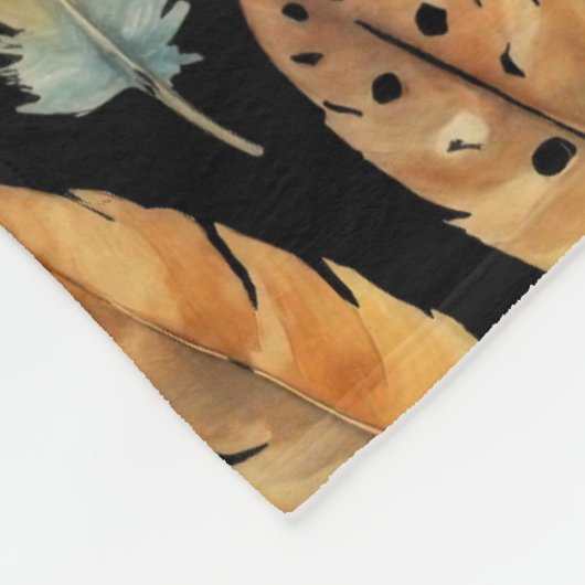 Boho Feather Pattern Fleecedecke (Ecke)