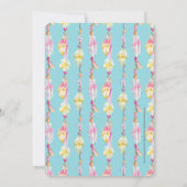 Boho feather perads Aquarell Hochzeit lädt ein Einladung (Rückseite)