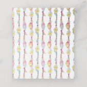 Boho feather perads Hochzeitsgast Platzkarten (Innenseite Aufgefaltet)