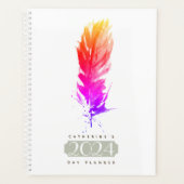 Boho Feather Personalisiert Day Planner Agenda Planer (Vorderseite)