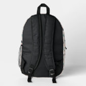 Boho Feather Print Bedruckter Rucksack (Rückseite)