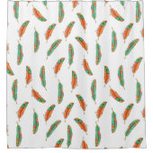 Boho Feather Shower Curtain Duschvorhang (Vorderseite)