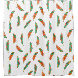 Boho Feather Shower Curtain Duschvorhang