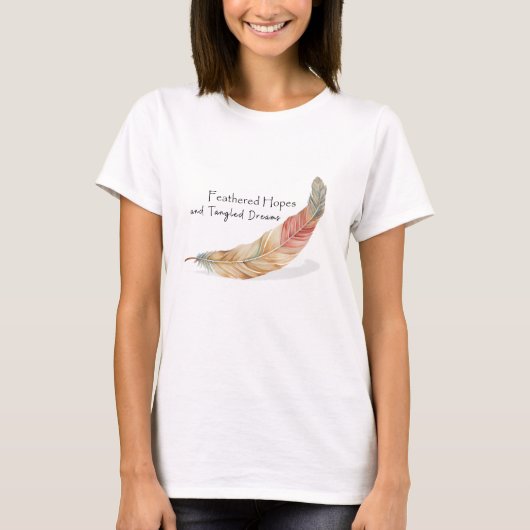 Boho Feather T - Shirt - Spring Artistic Style (Vorderseite)