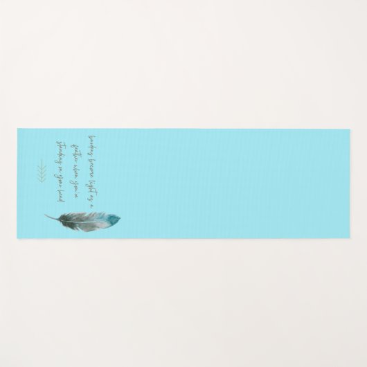 Boho Feather und Arrow Yogamatte (Vorderseite (Horizontal))