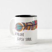 Boho Feather Wild Heart Sinti und Roma Soul Tasse (Vorderseite Links)