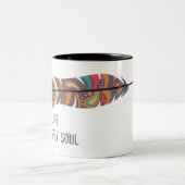 Boho Feather Wild Heart Sinti und Roma Soul Tasse (Mittel)