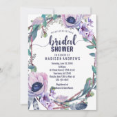 Boho Feather Wreath Bridal Dusche Einladung (Vorderseite)