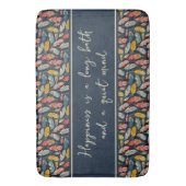 Boho Feathered Quiet Mind Badematte (Vorderseite Vertikal)
