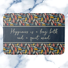 Boho Feathered Quiet Mind Badematte