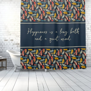Boho Feathered Quiet Mind Dusche Vorhang