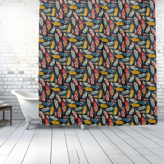 Boho Feathered Whimsy Duschvorhang