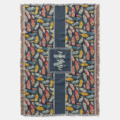 Boho Feathered Whimsy Woven Blanket Decke (Vorderseite Vertikal)