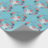 Boho Feathers and Elephant Baby's 1. Weihnachten Geschenkpapier (Ecke)