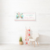 Boho Feathers Arrows Girl Baby Shower Banners Banner (Insitu)