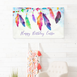 Boho Feathers Banner